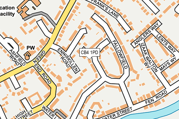 CB4 1PD map - OS OpenMap – Local (Ordnance Survey)