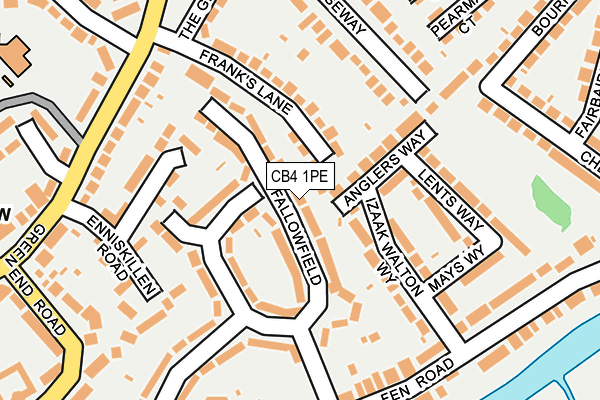 CB4 1PE map - OS OpenMap – Local (Ordnance Survey)