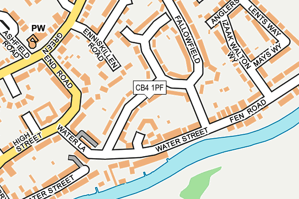 CB4 1PF map - OS OpenMap – Local (Ordnance Survey)