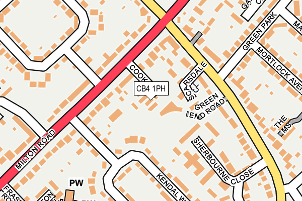 CB4 1PH map - OS OpenMap – Local (Ordnance Survey)