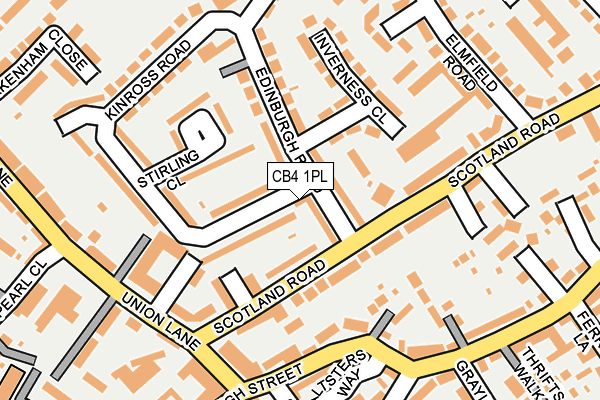 CB4 1PL map - OS OpenMap – Local (Ordnance Survey)