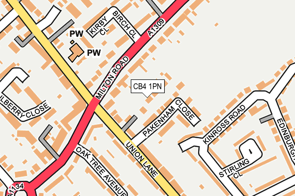 CB4 1PN map - OS OpenMap – Local (Ordnance Survey)