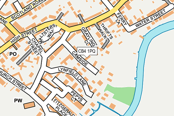 CB4 1PQ map - OS OpenMap – Local (Ordnance Survey)