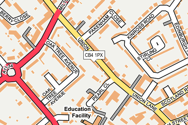 CB4 1PX map - OS OpenMap – Local (Ordnance Survey)