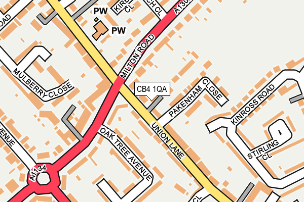 CB4 1QA map - OS OpenMap – Local (Ordnance Survey)