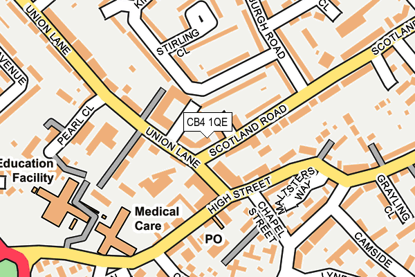 CB4 1QE map - OS OpenMap – Local (Ordnance Survey)