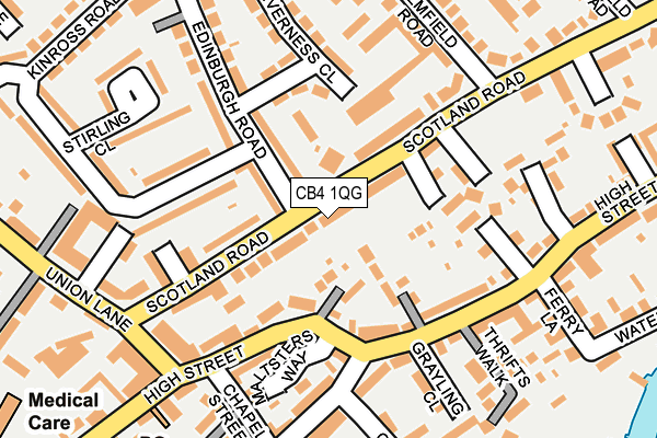 CB4 1QG map - OS OpenMap – Local (Ordnance Survey)