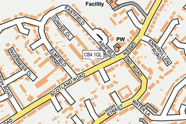 CB4 1QL map - OS OpenMap – Local (Ordnance Survey)