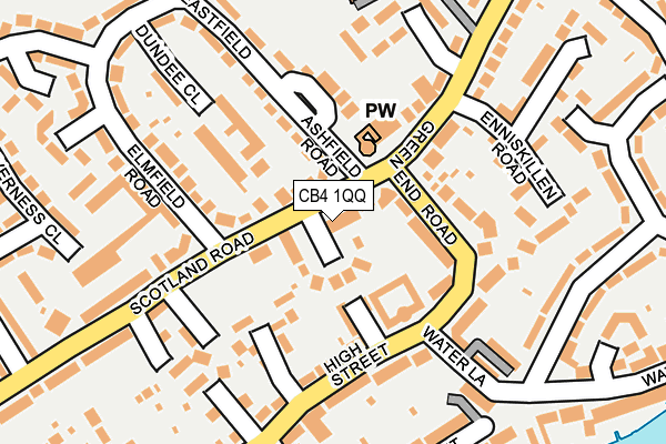 CB4 1QQ map - OS OpenMap – Local (Ordnance Survey)