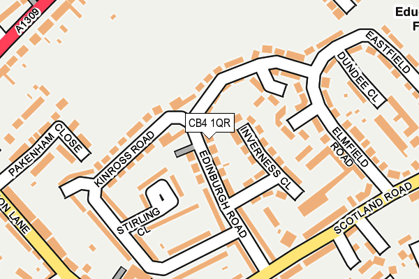 CB4 1QR map - OS OpenMap – Local (Ordnance Survey)