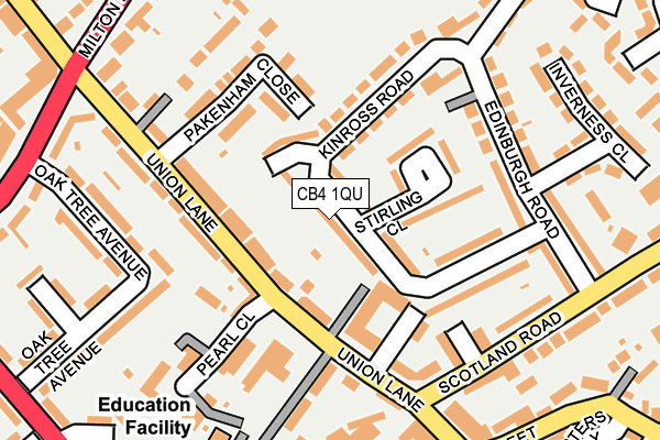 CB4 1QU map - OS OpenMap – Local (Ordnance Survey)