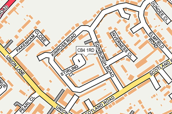 CB4 1RD map - OS OpenMap – Local (Ordnance Survey)