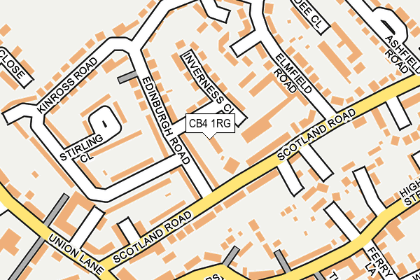 CB4 1RG map - OS OpenMap – Local (Ordnance Survey)