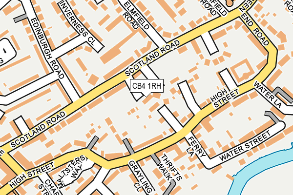 CB4 1RH map - OS OpenMap – Local (Ordnance Survey)