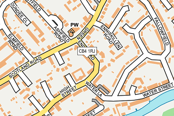 CB4 1RJ map - OS OpenMap – Local (Ordnance Survey)