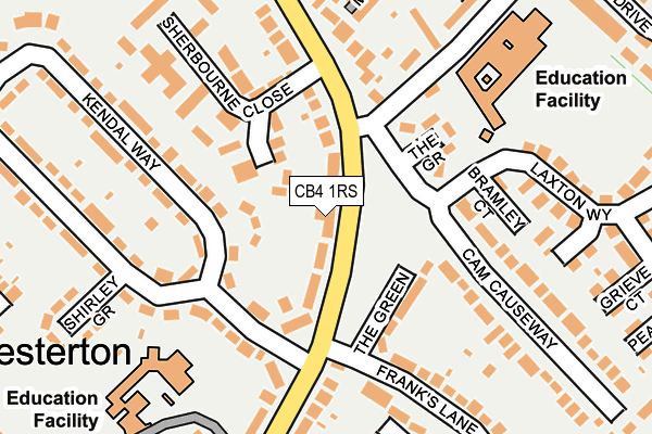 CB4 1RS map - OS OpenMap – Local (Ordnance Survey)