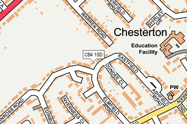 CB4 1SD map - OS OpenMap – Local (Ordnance Survey)