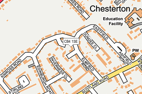 CB4 1SE map - OS OpenMap – Local (Ordnance Survey)