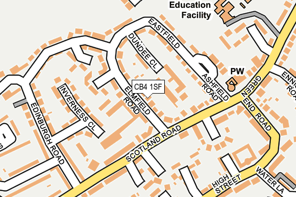 CB4 1SF map - OS OpenMap – Local (Ordnance Survey)