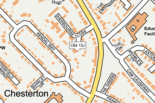 CB4 1SJ map - OS OpenMap – Local (Ordnance Survey)