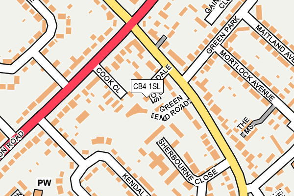 CB4 1SL map - OS OpenMap – Local (Ordnance Survey)