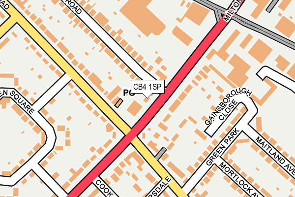 CB4 1SP map - OS OpenMap – Local (Ordnance Survey)