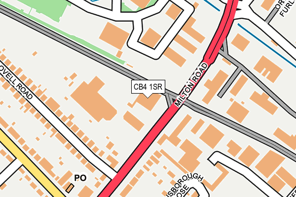 CB4 1SR map - OS OpenMap – Local (Ordnance Survey)