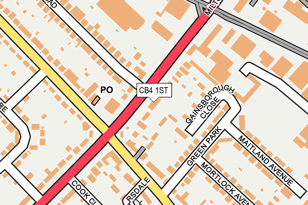 CB4 1ST map - OS OpenMap – Local (Ordnance Survey)