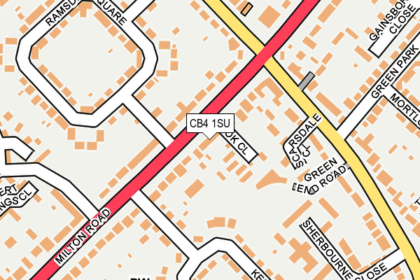 CB4 1SU map - OS OpenMap – Local (Ordnance Survey)