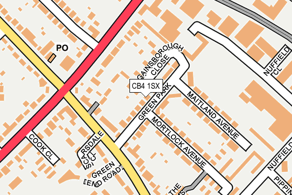 CB4 1SX map - OS OpenMap – Local (Ordnance Survey)