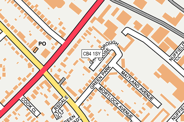 CB4 1SY map - OS OpenMap – Local (Ordnance Survey)