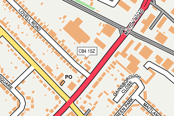 CB4 1SZ map - OS OpenMap – Local (Ordnance Survey)