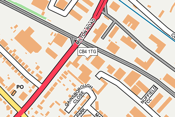 CB4 1TG map - OS OpenMap – Local (Ordnance Survey)