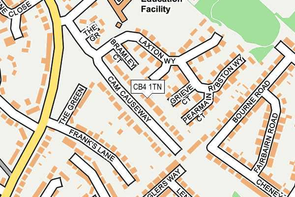 CB4 1TN map - OS OpenMap – Local (Ordnance Survey)