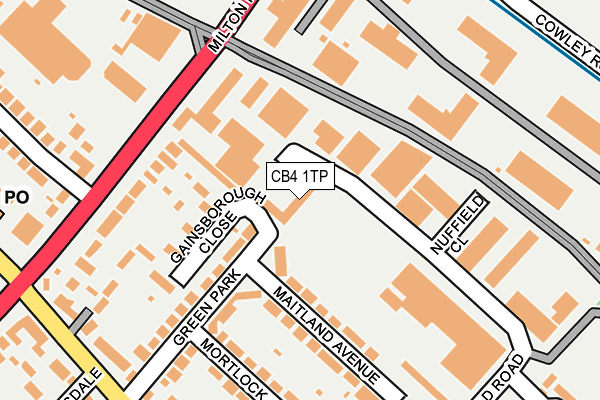 CB4 1TP map - OS OpenMap – Local (Ordnance Survey)