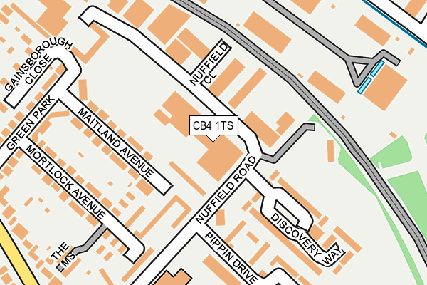 CB4 1TS map - OS OpenMap – Local (Ordnance Survey)