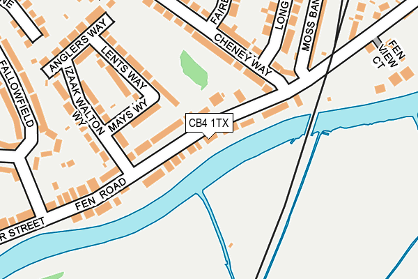 CB4 1TX map - OS OpenMap – Local (Ordnance Survey)