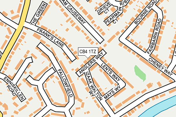 CB4 1TZ map - OS OpenMap – Local (Ordnance Survey)