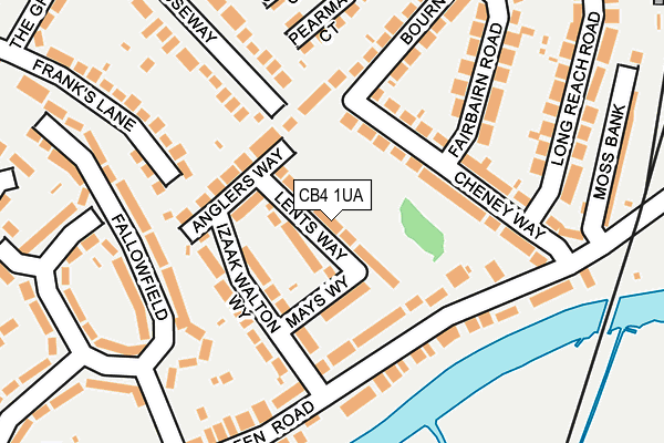 CB4 1UA map - OS OpenMap – Local (Ordnance Survey)