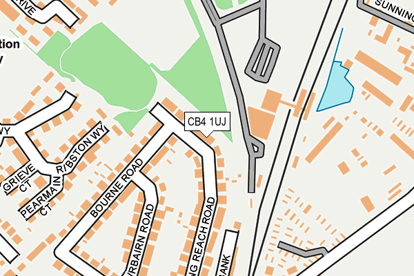 CB4 1UJ map - OS OpenMap – Local (Ordnance Survey)