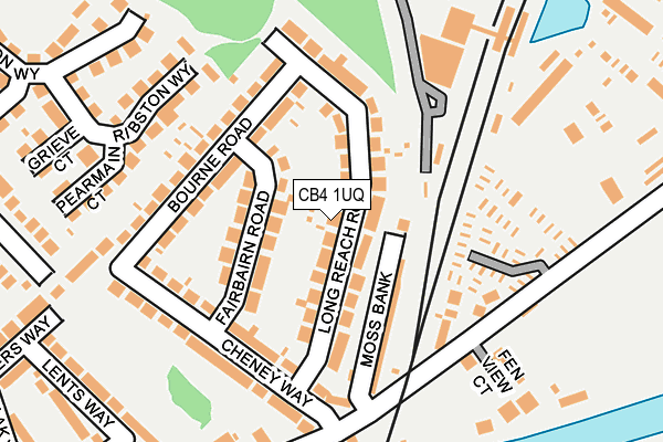 CB4 1UQ map - OS OpenMap – Local (Ordnance Survey)
