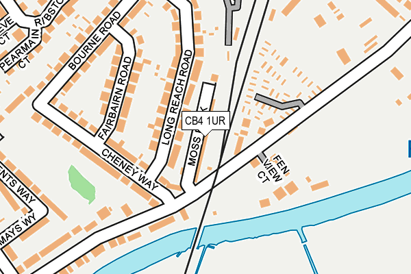 CB4 1UR map - OS OpenMap – Local (Ordnance Survey)