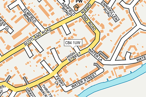 CB4 1UW map - OS OpenMap – Local (Ordnance Survey)