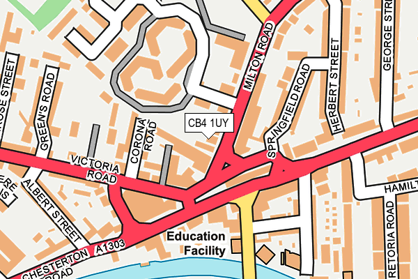 CB4 1UY map - OS OpenMap – Local (Ordnance Survey)