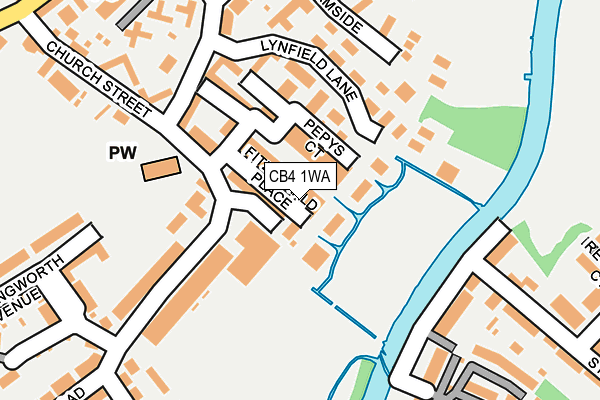 CB4 1WA map - OS OpenMap – Local (Ordnance Survey)
