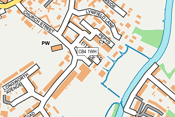 CB4 1WH map - OS OpenMap – Local (Ordnance Survey)