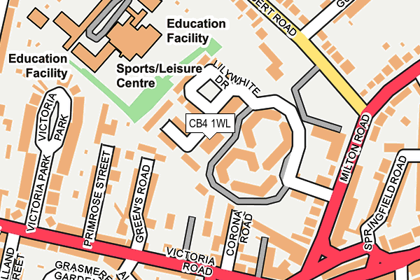 CB4 1WL map - OS OpenMap – Local (Ordnance Survey)