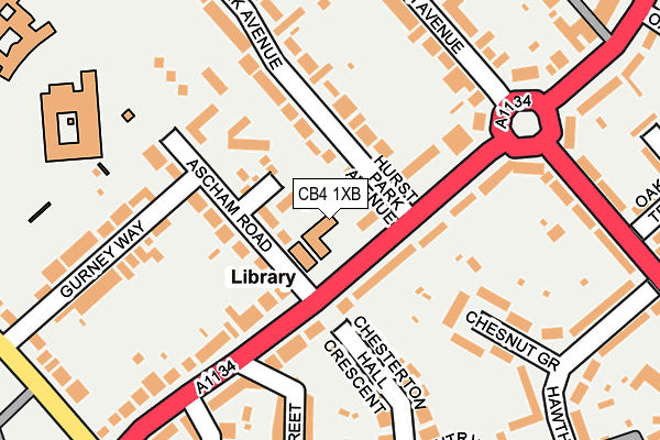 CB4 1XB map - OS OpenMap – Local (Ordnance Survey)