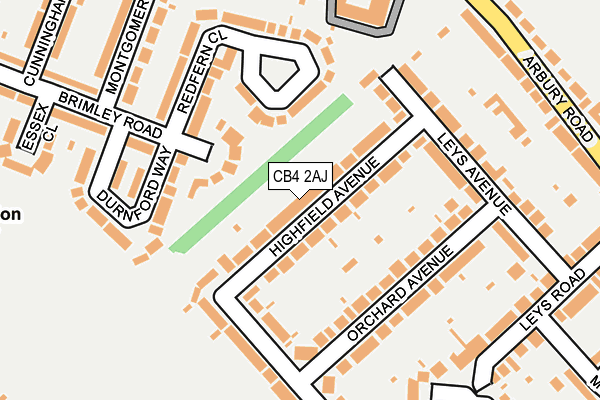 CB4 2AJ map - OS OpenMap – Local (Ordnance Survey)