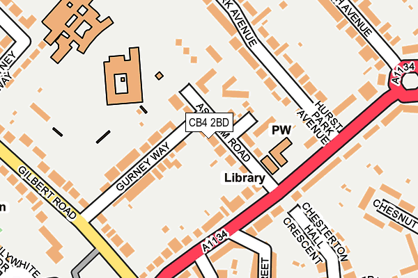 CB4 2BD map - OS OpenMap – Local (Ordnance Survey)